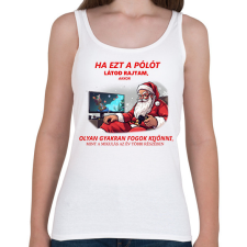 PRINTFASHION karácsonyi gamer póló - Női atléta - Fehér női póló