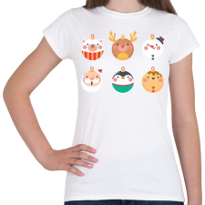 PRINTFASHION Karácsonyi gömbök - Női póló - Fehér női póló