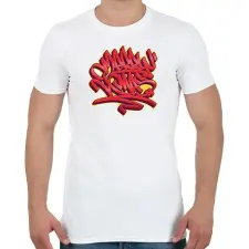 PRINTFASHION Karácsonyi graffiti - Férfi póló - Fehér férfi póló