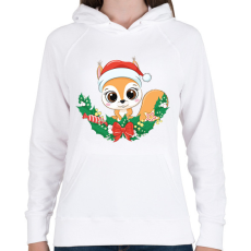 PRINTFASHION Karácsonyi hangulat - Női kapucnis pulóver - Fehér