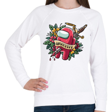 PRINTFASHION Karácsonyi impostor - among us meme - Női pulóver - Fehér női pulóver, kardigán