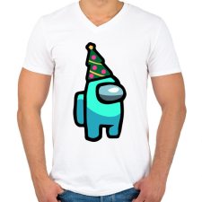 PRINTFASHION Karácsonyi Impostor - Férfi V-nyakú póló - Fehér férfi póló