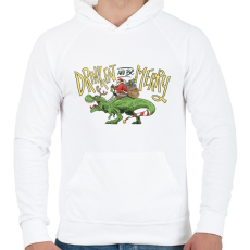 PRINTFASHION Karácsonyi ivás - Férfi kapucnis pulóver - Fehér