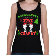 PRINTFASHION Karácsonyi ivó csapat - Női atléta - Fekete