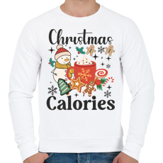 PRINTFASHION Karácsonyi kalória - Férfi pulóver - Fehér