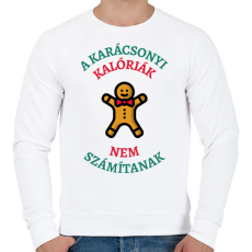 PRINTFASHION KARÁCSONYI KALÓRIÁK - Férfi pulóver - Fehér