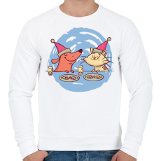 PRINTFASHION Karácsonyi kedvencek - Férfi pulóver - Fehér