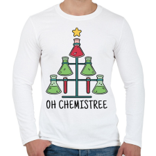 PRINTFASHION Karácsonyi kémia - Férfi hosszú ujjú póló - Fehér férfi póló