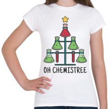 PRINTFASHION Karácsonyi kémia - Női póló - Fehér női póló
