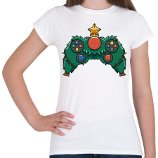 PRINTFASHION Karácsonyi kontroller - Női póló - Fehér női póló