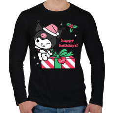 PRINTFASHION karácsonyi kuromi - Férfi hosszú ujjú póló - Fekete