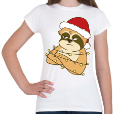 PRINTFASHION Karácsonyi lajhár - Női póló - Fehér női póló