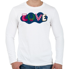 PRINTFASHION Karácsonyi love - Férfi hosszú ujjú póló - Fehér