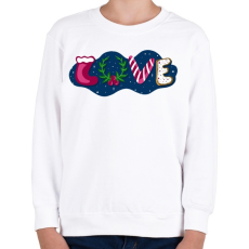 PRINTFASHION Karácsonyi love - Gyerek pulóver - Fehér