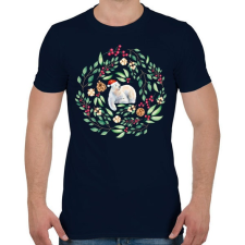 PRINTFASHION Karácsonyi maci - Férfi póló - Sötétkék férfi póló