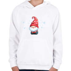 PRINTFASHION karácsonyi manó 2 - Gyerek kapucnis pulóver - Fehér
