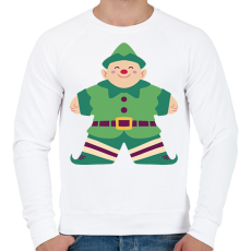 PRINTFASHION Karácsonyi manó - Férfi pulóver - Fehér