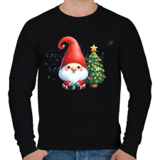 PRINTFASHION karácsonyi manó - Férfi pulóver - Fekete férfi pulóver, kardigán