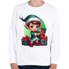 PRINTFASHION Karácsonyi manófiú - Gyerek pulóver - Fehér gyerek pulóver, kardigán