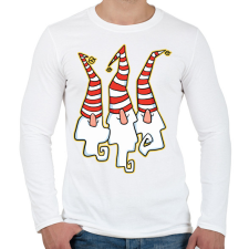 PRINTFASHION Karácsonyi manók - Férfi hosszú ujjú póló - Fehér férfi póló