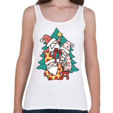 PRINTFASHION Karácsonyi manók - Női atléta - Fehér női trikó
