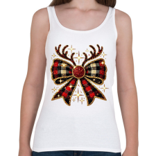 PRINTFASHION Karácsonyi masni - Női atléta - Fehér női trikó