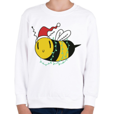 PRINTFASHION Karácsonyi méhecske - Gyerek pulóver - Fehér gyerek pulóver, kardigán