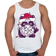 PRINTFASHION Karácsonyi panda - Férfi atléta - Fehér