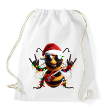 PRINTFASHION Karácsonyi party méhecske - Sportzsák, Tornazsák - Fehér tornazsák