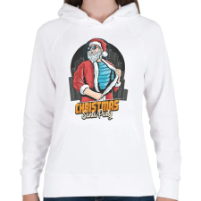 PRINTFASHION Karácsonyi party  - Női kapucnis pulóver - Fehér női pulóver, kardigán