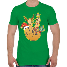 PRINTFASHION Karácsonyi peace - Férfi póló - Zöld