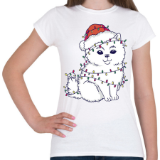 PRINTFASHION Karácsonyi pomerán - Női póló - Fehér női póló