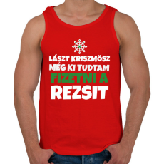 PRINTFASHION KARÁCSONYI REZSI - Férfi atléta - Piros