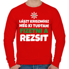 PRINTFASHION KARÁCSONYI REZSI - Férfi pulóver - Piros