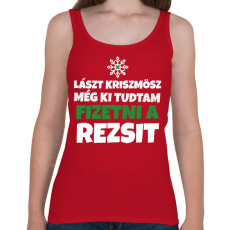 PRINTFASHION KARÁCSONYI REZSI - Női atléta - Cseresznyepiros