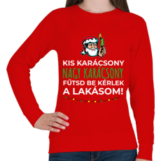 PRINTFASHION Karácsonyi rezsicsökkentés 1 - Női pulóver - Piros
