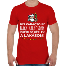 PRINTFASHION Karácsonyi rezsicsökkentés 3 - Férfi póló - Piros