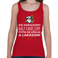 PRINTFASHION Karácsonyi rezsicsökkentés 3 - Női atléta - Cseresznyepiros