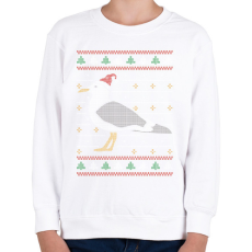 PRINTFASHION Karácsonyi sirályos csúnya pulcsi - Gyerek pulóver - Fehér