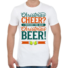 PRINTFASHION Karácsonyi sör - Férfi póló - Fehér női póló