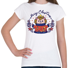 PRINTFASHION Karácsonyi süni - Női póló - Fehér női póló