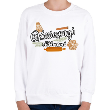 PRINTFASHION Karácsonyi sütimanó - Gyerek pulóver - Fehér gyerek pulóver, kardigán