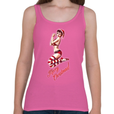 PRINTFASHION Karácsonyi szexi kobold lány - Női atléta - Rózsaszín