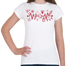 PRINTFASHION Karácsonyi szív - Női póló - Fehér női póló