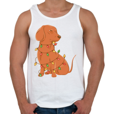 PRINTFASHION Karácsonyi tacskó - Férfi atléta - Fehér atléta, trikó