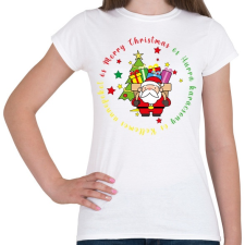 PRINTFASHION Karácsonyi - télapó - Női póló - Fehér női póló