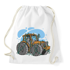 PRINTFASHION Karácsonyi traktor - Sportzsák, Tornazsák - Fehér tornazsák