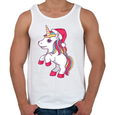 PRINTFASHION Karácsonyi unikornis - Férfi atléta - Fehér atléta, trikó