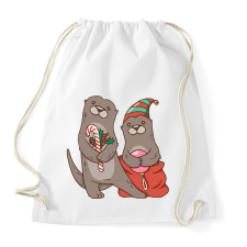 PRINTFASHION Karácsonyi vidrák - Sportzsák, Tornazsák - Fehér tornazsák