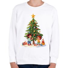 PRINTFASHION Karácsonyozás - Gyerek pulóver - Fehér gyerek pulóver, kardigán